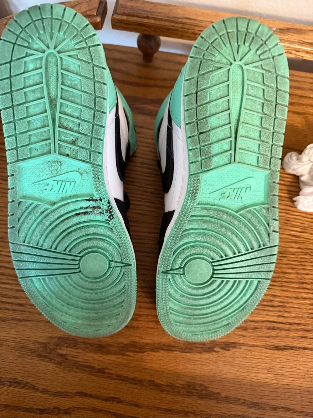Nike High Top Sneakers in Mint Green and Black